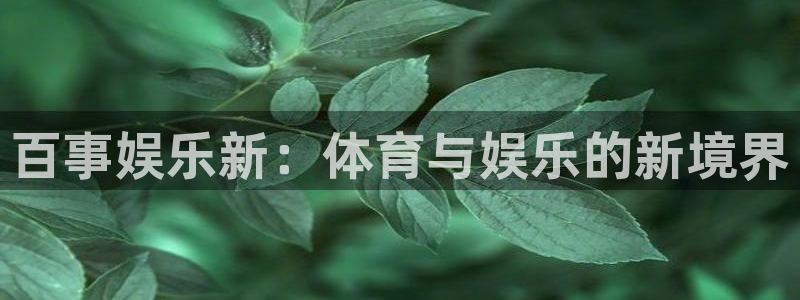 星辉平台电子游戏网页版：百事娱乐新：体育与娱乐的新境界