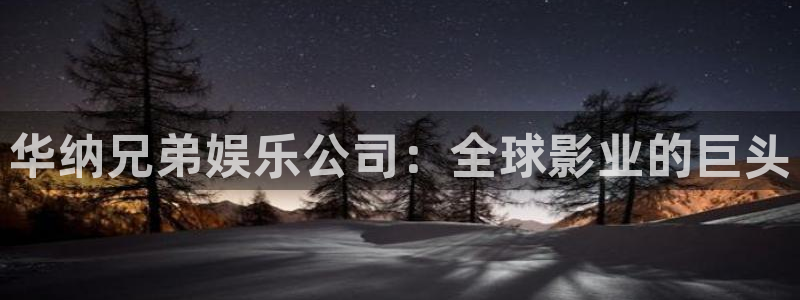 星辉平台体育凯捷代理注册：华纳兄弟娱乐公司：全球影业的巨头