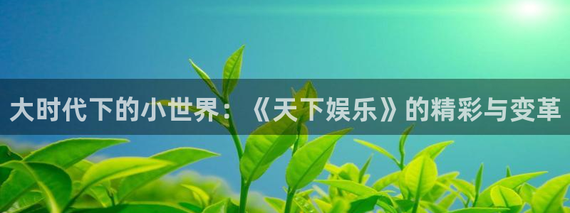 星辉平台加拿大下载：大时代下的小世界：《天下娱乐》的精彩与变革